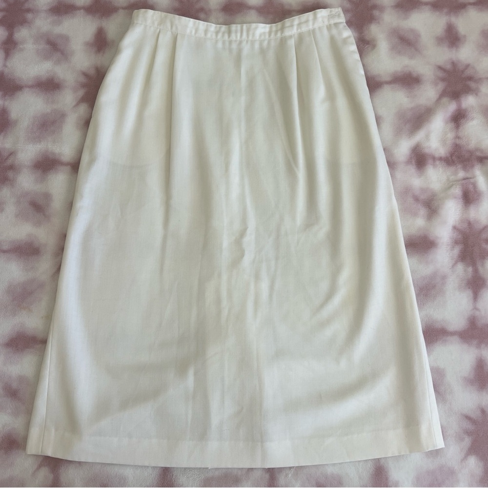 Vintage 80-90s Panter Ladies White Casual/Work Skirt Size S